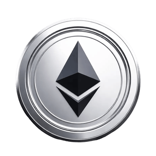 Zwevend grafisch element van de Ethereum ETH cryptovaluta-munt